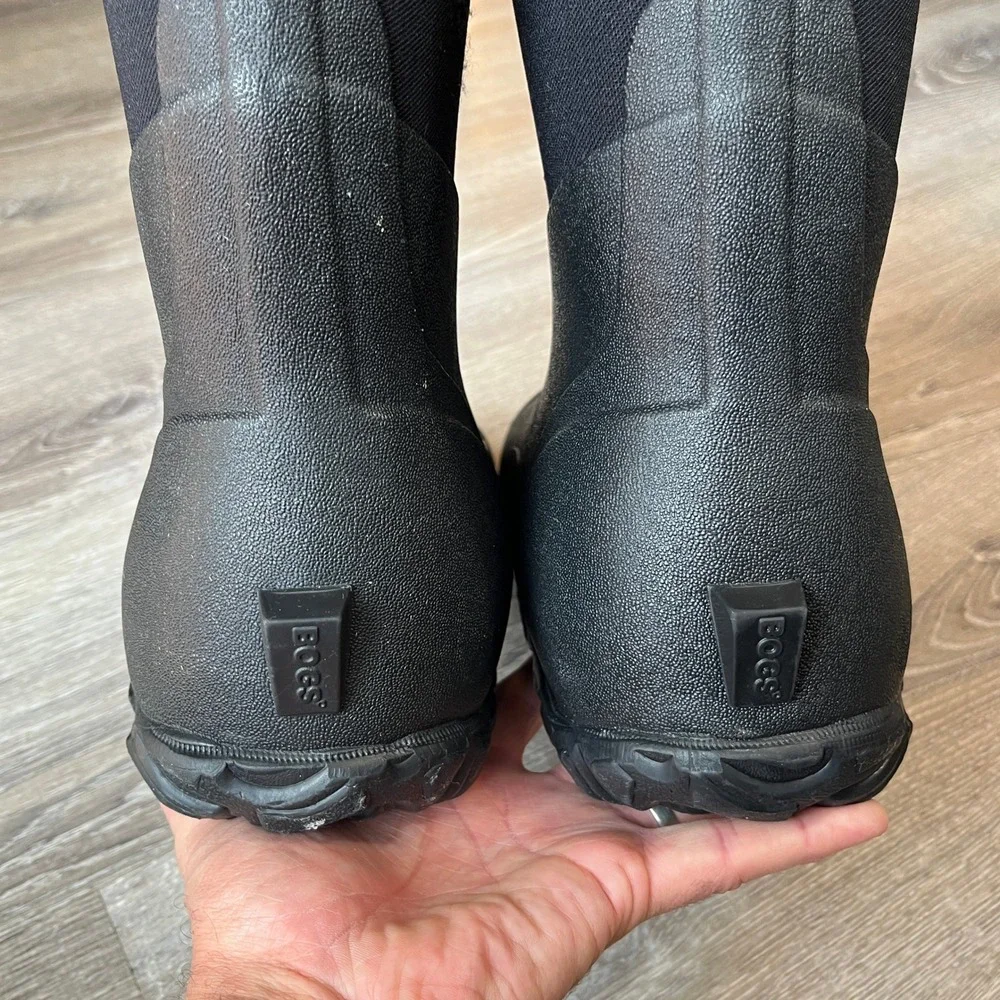 NEW! Bogs Classic Mid Mens 15 Black Waterproof Insulated Work Boots 61142-001